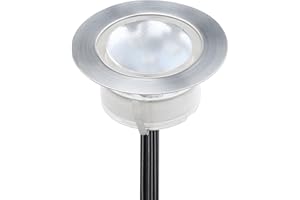 CHNXU Pack of 1x 60mm - Large RGB Led Plinth Kitchen Garden Lights Outdoor Waterproof Drive Over Lights - IP67 12V