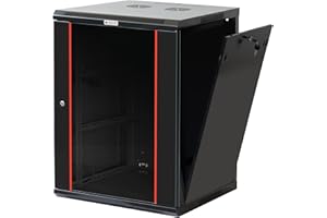 Techly Professional 620706 Armadio Rack 19" a Muro 20 unità Sezione Unica Prof. 600mm Nero Nero