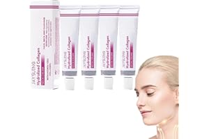 SALUCIA 4 Stück Hydrolyzed Collagen Neck Firming Cream Cream Neck Care Cream, Neckpon Neck Line Anti Falten, Befeuchten Und Füllen Wasser Auf, Verzögern Die Hautalterung Und Natürlich Bleichen