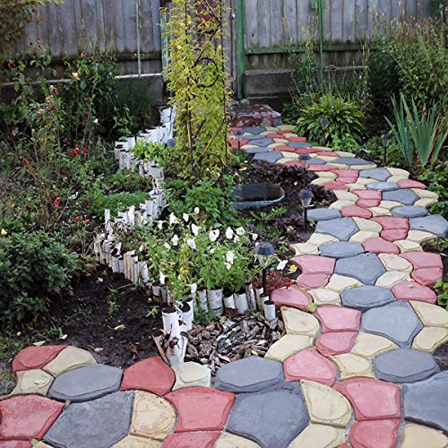 @tec Betonform Schalungsform Gießform Plastikformen für Beton, Natursteinpflaster-, Kopfsteinpflaster-Schablone, Pflastersteine, Terrassenplatten, Trittplatten und Gehwegplatten für Garten 60x50x5 cm - 5