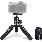 Rollei Compact Traveler Mini M1, Mini Stativ Kamera aus Aluminium 49cm Leichtes Desktop Reisestativ Klein mit Arca Swiss Kuge