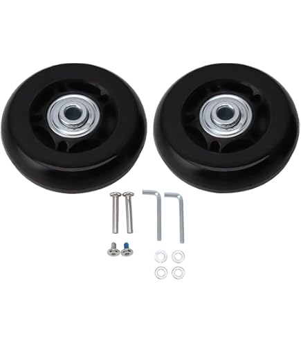 LOTOWELZON 2 stks Bagage Koffer Vervanging Wielen, 90mm Inline Outdoor Roller Skate Wielen met 8mm (0.31) Lagers 35mm 40mm Assen Moersleutels Reparatieset (OD90xTHK24mm/3.55 x0.94, zwart LOTOWELZON 2 stks Bagage Koffer Vervanging Wielen, 90mm Inline Outdoor Roller Skate Wielen met 8mm (0.31) Lagers 35mm 40mm Assen Moersleutels Reparatieset (OD90xTHK24mm/3.55 x0.94, zwart