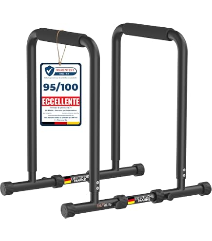 GymBeam Barre Parallele Per Calisthenics DIP II – Stazione Regolabile Per Home Gym, Dip E Esercizi A Corpo Libero