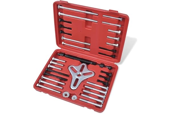 vidaXL Kit Extracteur de Moyeu 45 pcs Outils de Roulement Extracteur de Volant