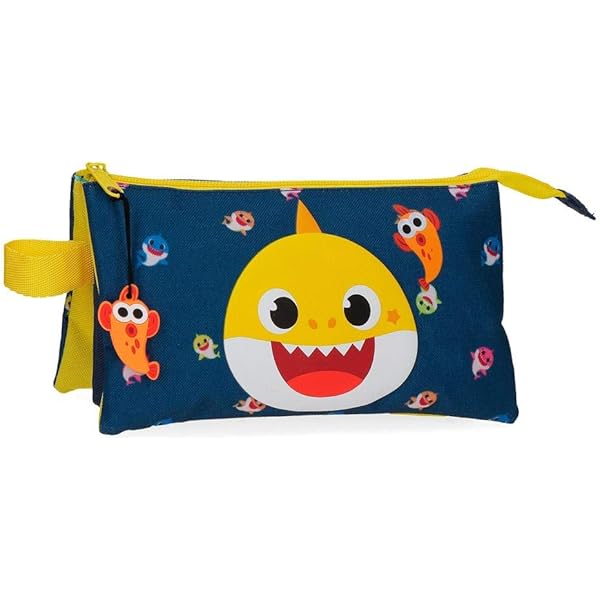 Sacca Merenda Baby Shark | 27x34 Cm | Poliestere | Design Happy Family | Azzurro - Foto 4