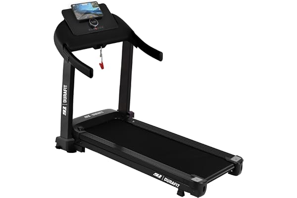 Durafit91 Spark 4.5 HP Peak BLDC Motorized Treadmill 16 Km/Hr Max Speed 120 Kg User Weight Manual Foldable Home Use