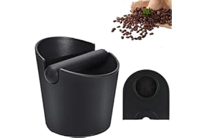 ANSWAILY Espresso Coffee Knock Box, Coffee Grind Waste Container, Coffee Machine Accessories Bin, Shock-Absorbent Durable Barista Knock Box for Coffee Ground with Espresso Tamping Mat