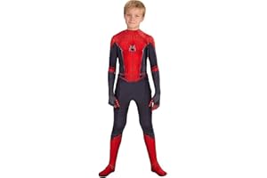 OOTTOK Spider Costume Boys Cosplay Suit - Spider Suit 3D Printing Lycra Jumpsuit With Separated Mask