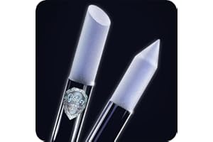 Lima de Cristal Empujador de Cutículas - Palo de Manicura, Eliminación de Precisión Profesional de las Cutículas, la Superficie Abrasiva no se Desgasta, Calidad Checa Firmada Gladzy