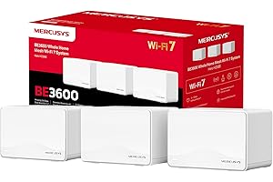 Mercusys TP-Link Halo H25BE Mesh Wi-Fi 7 BE3600Mbps Dual-Band, 3 Porte WAN/LAN Gigabit, Coperti fino a 650m2, 4K-QAM, MLO, Multi-RUs, Controllo da APP, 3pz