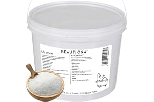 BEAUTIONA Epsom-Salz (Bittersalz) 1 kg – Reines Magnesiumsulfat als Badesalz zur Entspannung von Muskeln & Gelenken