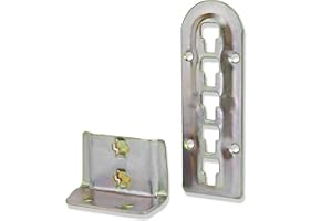 Mprofi MT® 4er-Set Bettverbinder - Bettbeschlag Einhängebeschlag - Höhenverstellbar Für Mittelbalken Und Lattenrost Halter - Bettbeschläge - Mittelbalkenverbinder - Bettwinkel Höhe: 140 mm KR/3