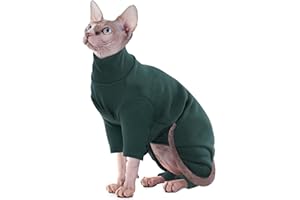 Hjyokuso Sphynx Cat Clothes - Breathable Soft Cat Jumpers & Sweaters for Sphynx, Cornish Rex, Devon Rex, Peterbald
