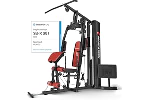 ‎SPORTSTECH Kraftstation HGX150/HGX200, bis zu 70kg, Deutsche Qualitätsmarke, Bodybuilding Sportstech Multifunktions-Homegym mit Stepper und Powertower oder Beinpresse, Fitnessstation für Zuhause, Muskeltraining