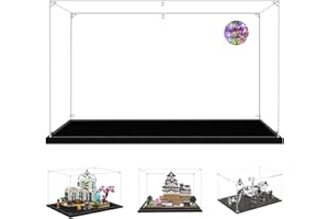 AAABOX Transparent Vitrine 40x30x25,3mm Acrylique Anti Poussière Boîte de Présentation pour Harry Potter Chateau Poudlard 76419 Himeji Château 21060 Maison Blanche Neige 43242