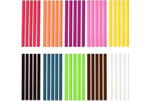 Gotetiso 50 Pezzi Colla a Caldo Colorata Stick di Colla a Caldo Ricarica Colla a Caldo Stick di Colla ​Mini per Pistola a Caldo Stick Colorati per Colla a Caldo