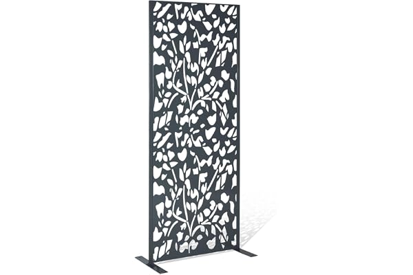 IDMarket - Panneau décoratif Universel 150 x 50 CM Flower Gris