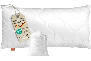sleepling 190019-P komfort 100 huvudkudde, mikrofiber, vit | lång sovkudde 50 x 70, sängkudde, stoppning, örngott, fyllning: