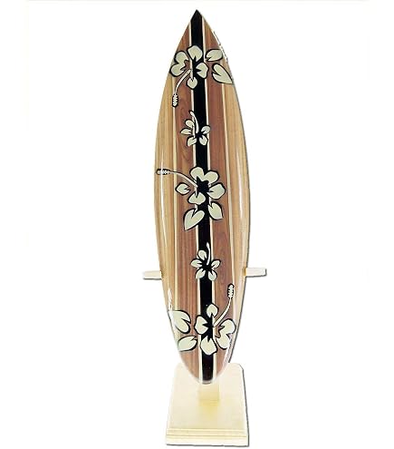 Grand Totem Tiki 50cm Bois Coco Papaya - Motif Surf Et Ananas