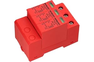 Wengart Überspannungsschutzeinrichtung, 36 mm DIN-Schienenmontage, Niederspannungs-Schutzeinrichtung für Blitzschutz Stromverteilung und Steuergeräte (1000V_3P20KA)