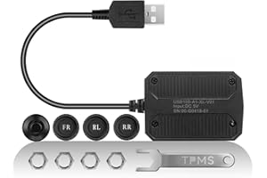 ATOTOZONE Sensor externo AC-UTP1 USB TPMS, sistema de monitorización de presión de neumáticos, impermeable, solo para A5, A6, S8, P9, serie X10, no compatible con la serie F7, P5, P8