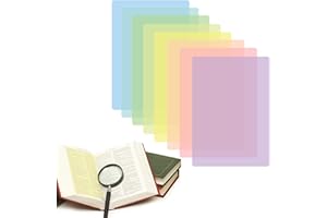 SUBTACK 8 Pack Dyslexia Overlays - A4 Colour Overlays for Dyslexia Reading Aids, Irlens Syndrome,and ADHD and Visual Stress Specialists