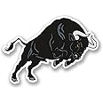2 x 10cm Black Spanish Bull Vinyl Decal Sticker Laptop Tablet Bike Car Fun #5533 (10cm Wide x 7cm Tall)