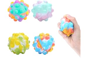 Wekuw stressbollar, 4 st antistressboll, pop it boll, fidget leksak, popit