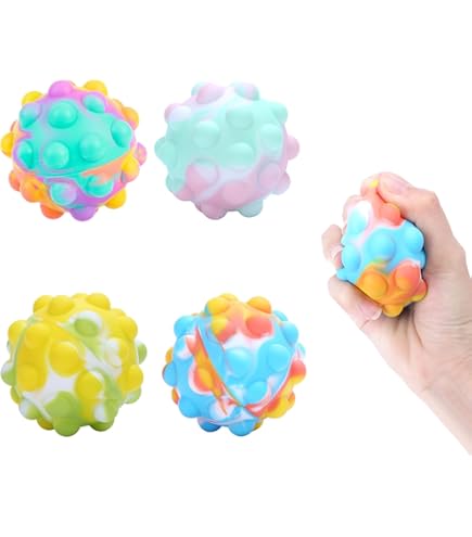 NHQZ Fidget Toys Stress Balls, 4 Pezzi palline magnetiche colorate,Decompression Magnetiche Sfera Per Massaggio a Punta Delle Dita Alleviare Lo Stress Muscoli Rilassati