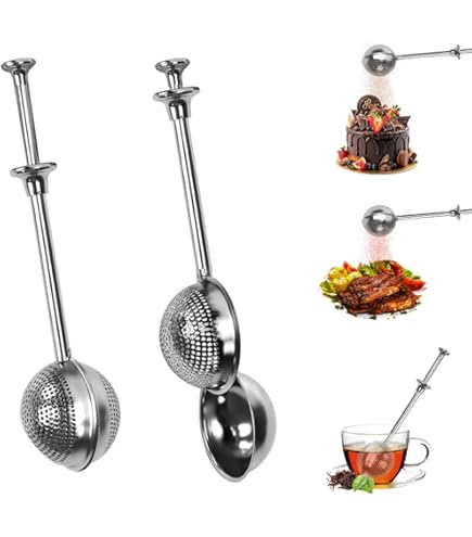 2 Stück Teeei Edelstahl - Teesieb Mit Teleskopgriff Für Losen Tee