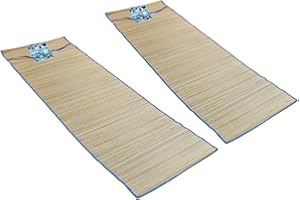 FENGSHENG-SHOP 2Pcs Straw Beach Mat, 60 x 180cm Outdoor Camping Beach Carpet, Lightweight Portable Travel Picnic Mats, Salah Mat (Blue)