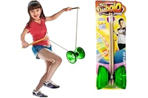 xwin sportseries Children 1X Random Colour Diabolo with light sound wooden sticks LED Light Up Diablo String Diablo Stick Indoor Outdoor Play Set Diablo For Kids, Juggling Toy for Fitness and Tricks