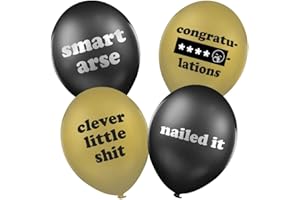 LEAD BALLOONS Congratulations well done balloons decorations - for graduation, exam results, driving test, new job, promotion - 12 pack