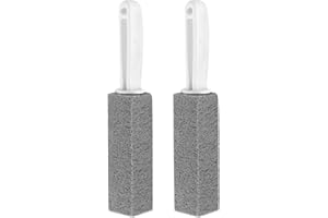 YUKNEES 2 Stk Bimsstein Toilettenreiniger Toilette-Reinigungsstein mit Griff Keramik Universalstein Kalkentferner Toilette Stark WC Bimsstein Grillreiniger Pumie Stein für Grill/Toilette/Küche/Bad/Waschbecken