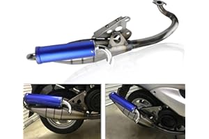 Wai Danie Motocicleta Silenciador Tubo de escape para scooter y ciclomotor Compatible con Yamaha Breeze Jog 50 CY50 CG50 50cc 2 tiempos 1E40QMB 1PE40QMB Motor Sistemas de escape para la motocicleta