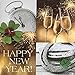 Produktbild Servietten Serviette 25x25 cm gold "Happy new year" Sektgläser Glücksklee Feuerwerk Silvester Kaffeetafel Geburtstag Servietten Feier Event Anlass Geburtstag Servietten