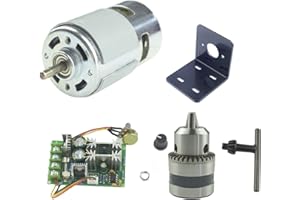 CONQUERALL 775 Motore DC 12V 6000RPM / 24V 12000RPM Grande coppia motore ad alta potenza con staffa Drill Chuck e regolatore di velocità 20A