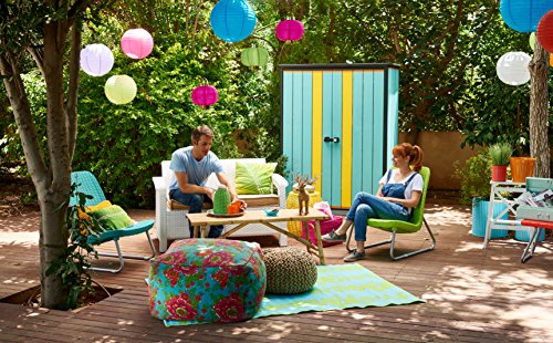 Keter Geräteschrank, wetterfest, Geräteschrank für den Garten, High Store, Grau - 5