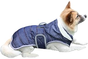 JoyDaog - Felpa con cappuccio per cani di taglia grande, calda per cuccioli di cane con cappuccio, colore: Denim XL