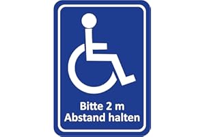 Dykgraaf Behinderten Aufkleber | Rollstuhlfahrer | 2m Abstand halten | Sticker | Autoaufkleber | Beförderung von Menschen mit Behinderungen | Rollstuhl | Rangierabstand