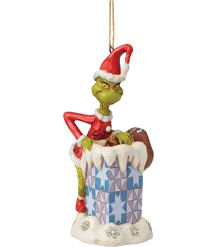 Enesco Jim Shore The Grinch - Ornamento da appendere in punta di piedi, altezza 11,3 cm, multicolore per Natale