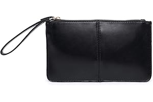 Craze London Womens Faux Leather Small Clutch Bag with Wristlet Strap