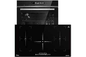 Autarkes Herdset: 60cm Einbaubackofen EB8017ED + 90cm Induktionskochfeld IH89005FZ | Katalyse | Pizzafunktion | Grill | Umluf