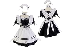 CarolynDesign Anime Cosplay francuski fartuch pokojówka fantazyjna sukienka kostium zestaw