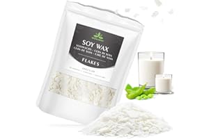 WAXCANPY Cera di Soia per Candele 0.2kg/2kg/5kg, Cera Naturale Vegetale Fai da Te con Punto di Fusione Basso, Ideale per Creare Candele Fatte in Casa, 100% Naturale（0.2kg）