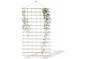 Floranica Rankhilfe Rankgitter für Kletterpflanzen Länge 150cm Breite 100cm Naturweide Ökologische Schnur und Jutesack Stütze für Rosen Kletterpflanzen Gemüse Reben