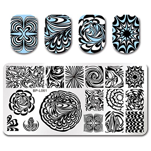 Born Pretty Schablone Stanzplatte Wasser Marmor Rechteck Maniküre Nail Art Bild Platte BPL-61 - 4