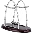 Akozon Newton's Cradle Balance Ball Newton Cradle Education Science Balance Ball Decompression Toys Ornaments Decorations Home Office Desktop Decoration Desk Toys Perpetual Motion Table Toys (S)