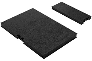 ALLSPARES Filtr z węglem aktywnym (2 szt.) do okapów kuchennych odpowiedni do Bosch DWZ0AK0A0, 11018700 | Siemens LZ10AKA00 | Neff Z51AIA0X0 | Constructa 17000965 | 364 x 240 mm i 250 x 90 mm