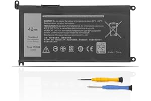 K KYUER 42Wh YRDD6 Laptop Battery for Dell Inspiron 3480 3481 3482 3490 3493 3590 3593 3595 3580 3581 3582 3583 3584 3585 3780 3781 3782 3785 3790 3793 5481 5485 5488 5491 5493 5590 5591 5593 5594 5598 7586